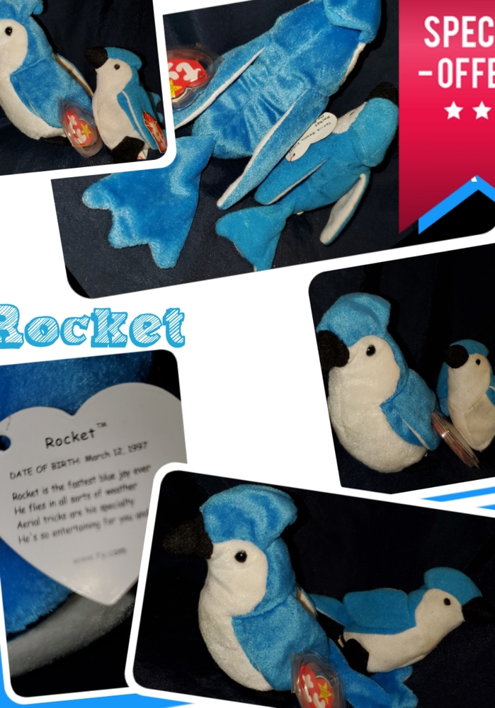 Bundle "ROCKET" Beanie Babies Collection